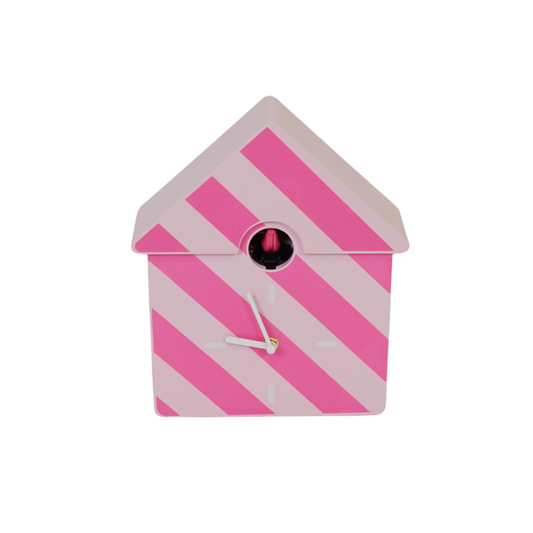 Klokklokkoekjes koekoekpatroon/roze- 24x27x9cm