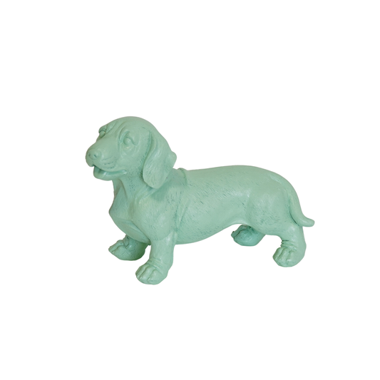 Ornament - Tackle Dog - Polyresin - Mintgroen - 20x8x15cm