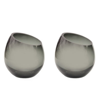 Waxinelichthouder - Moho grey (set van 2 stuks)
