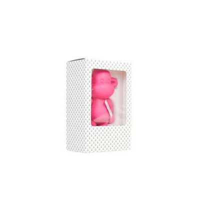 Ornament - aap -beeldje 'de legende'- polyresin - roze - 20,5x13,5x35cm