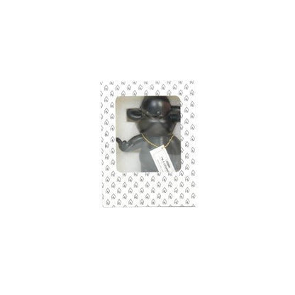 Ornament - hang los aap beeldje 'de legende' - zwart - 11x7x19cm