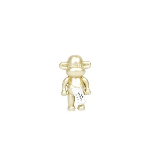 Ornament - aap -beeldje 'de legende'- polyresin - goud - 11x7x19cm