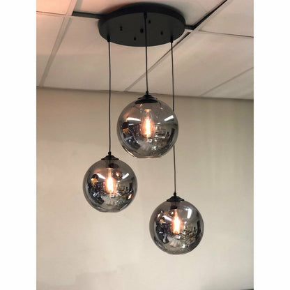 Hanglamp Smoke Glas 3-Licht