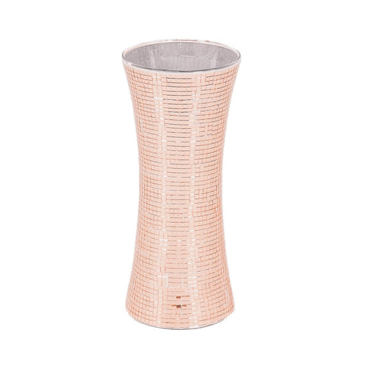 Vaas - Disco - Glas - Rosé Goud - 12,5x12,5x30cm