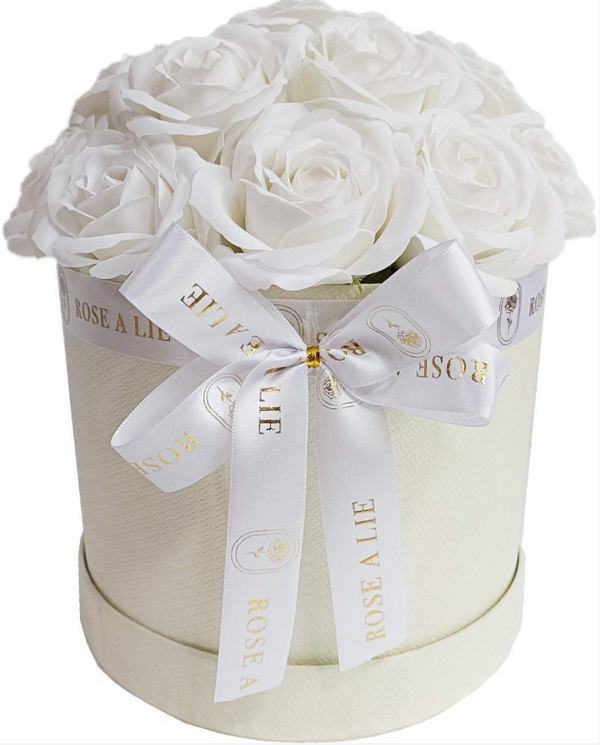 Rozen box wit - 20x 16,5 cm