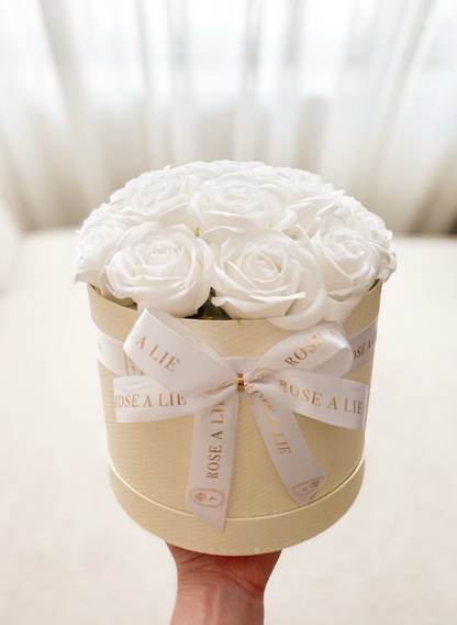 Rozen box wit - 20x 16,5 cm
