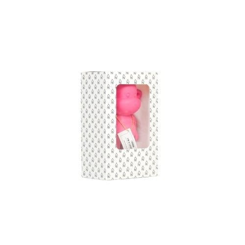 Ornament - aap -beeldje 'de legende'- polyresin - roze - 11x7x19cm