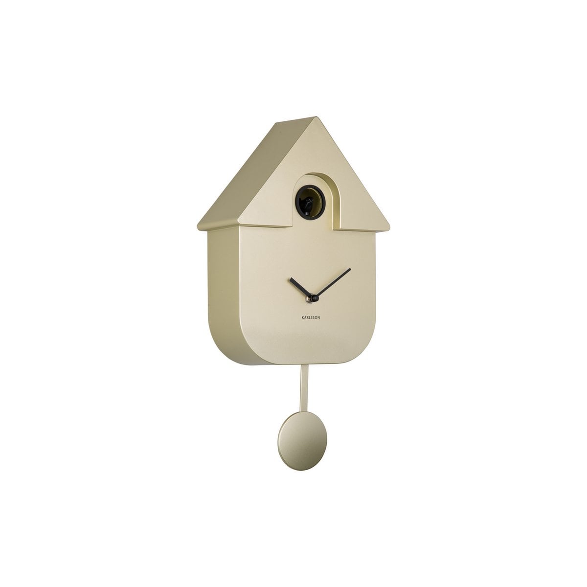 Wandklok Modern Koekoek Metallic