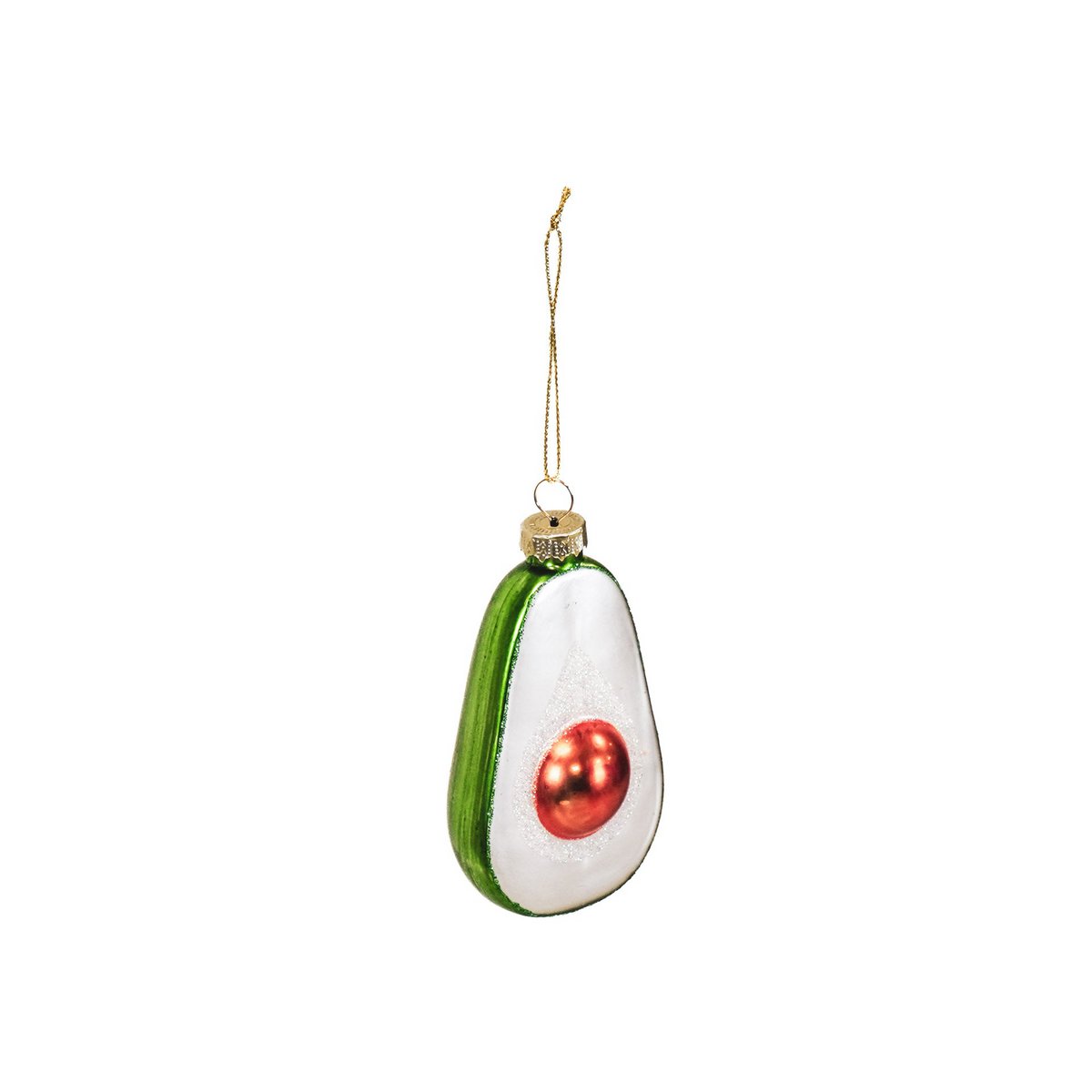 Kersthanger - Advocado - Glas - Groen - 5,5x4x9,5cm