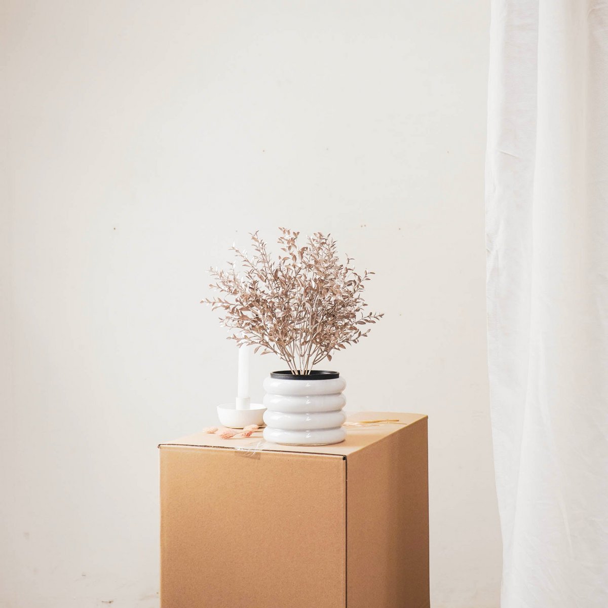 HV Plant met pot - Brons/Goud - 15x30x45cm