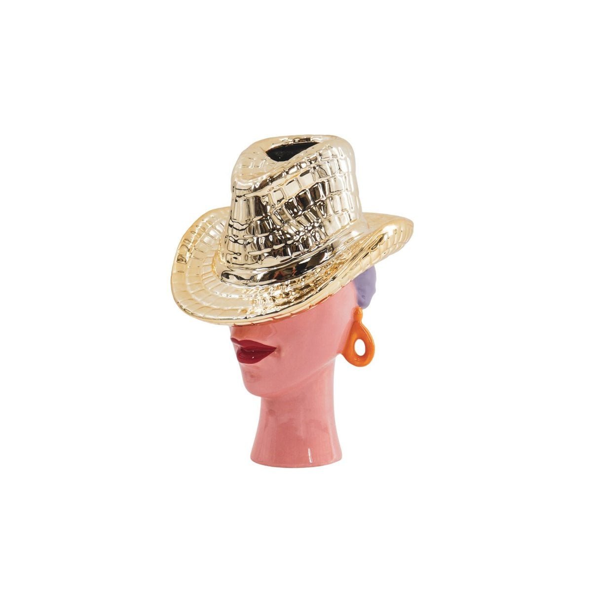 Bloemenvaas- Cowboyhoed Vaas- Goud