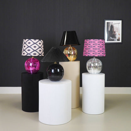 LAMP - DISCO BALL -GLAS - Zwart - 20x20x20cm