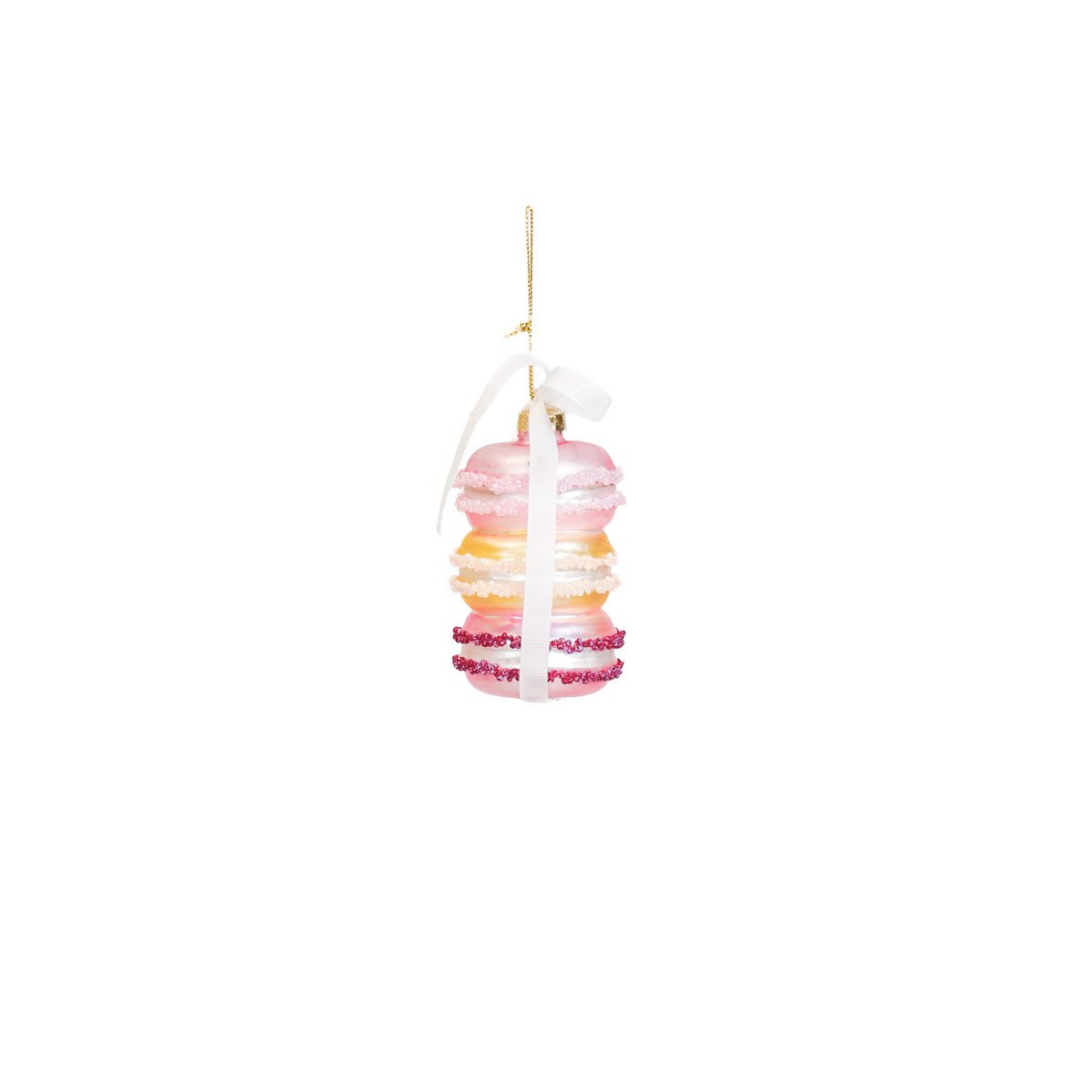 Kersthanger - Macaron - Glas - 7x7x10,5cm