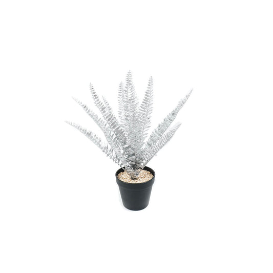 HV Varen met Pot - Zilver/Zwart - 15x30x45cm