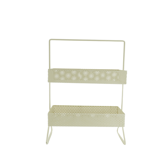Planken - Styling - Metaal - 2 lagen - Beige - 30x15x40cm