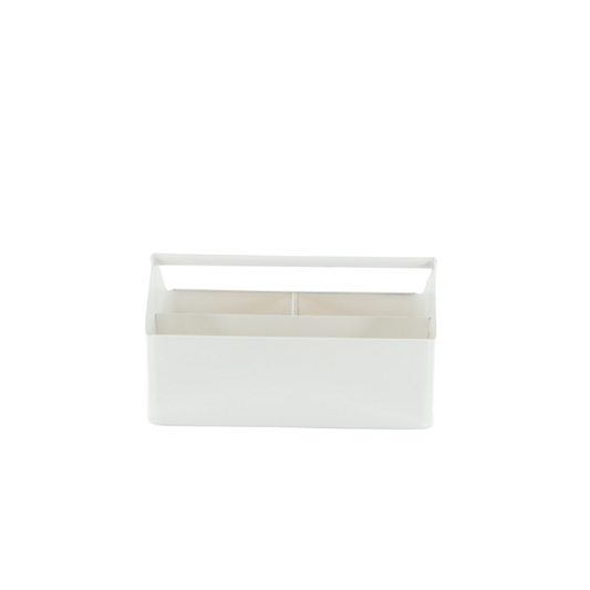 Opbergdoos - Organizer - Metaal - Wit - 30x17x17cm